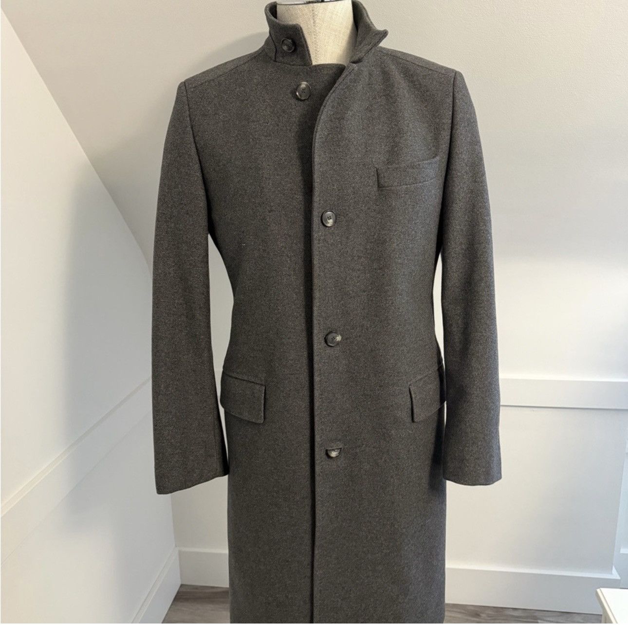 Hugo Boss Boss Gray Trench Coat Size US L / EU 52-54 / 3 - 2 Thumbnail
