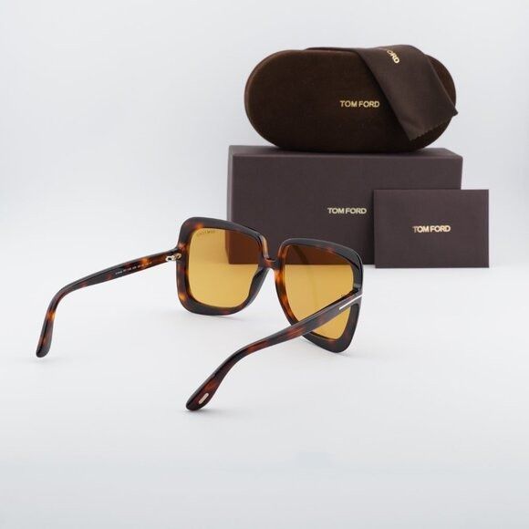 Tom Ford Tom Ford Lorelai FT1156 52E Sunglasses Havana Square Frame Size ONE SIZE - 10 Thumbnail