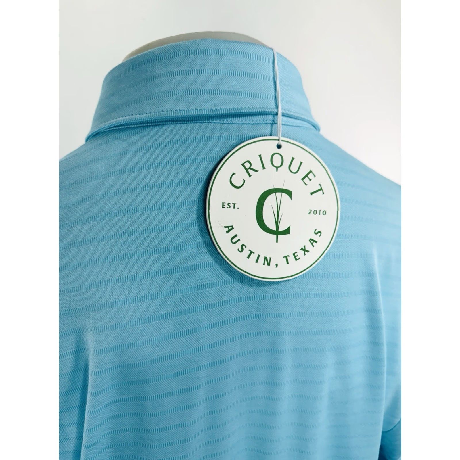 Vintage Criquet Polo Shirt XL Lightweight Embroidered Logo Striped Greenish Blue Crew Neck Adult MENS Size US XL / EU 56 / 4 - 4 Thumbnail