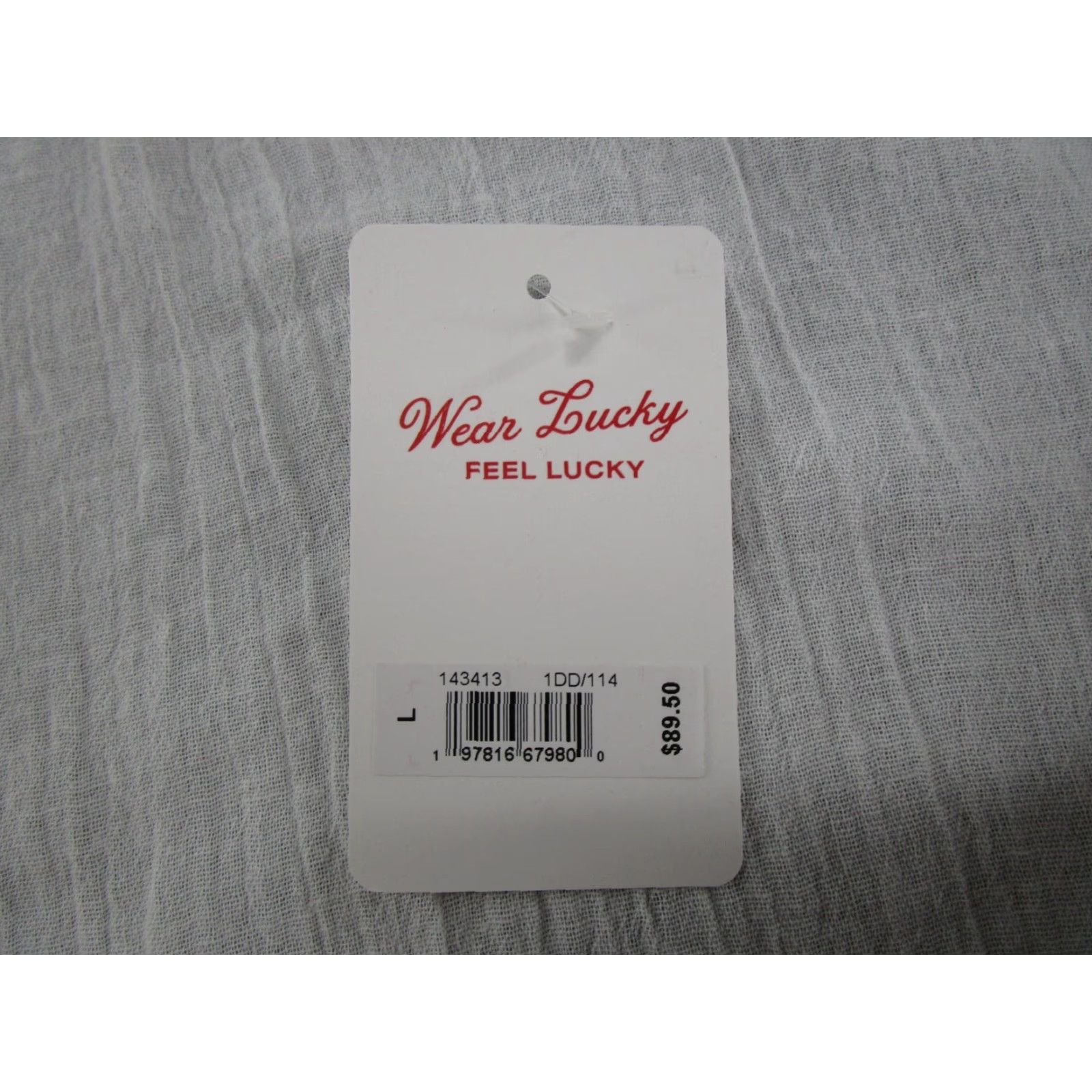 Lucky Brand Lucky Brand Womens V Neck Lace Sheer White Long Sleeve Blouse Top Size L NEW Size L / US 10 / IT 46 - 3 Thumbnail