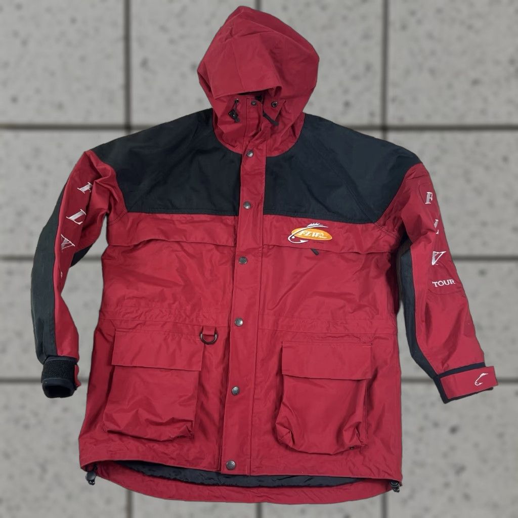 Rains Stearns Mens Rain Coat Jacket Drywear FLW Tour by Stearn Red Black Hooded M Size US M / EU 48-50 / 2 - 1 Thumbnail