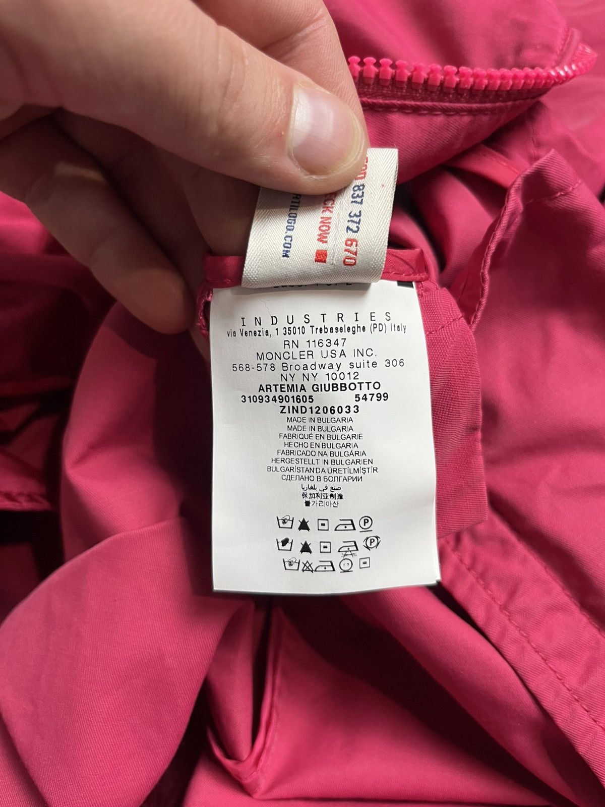 Moncler Moncler Artemia Giubbotto Pink Jacket Size L / US 10 / IT 46 - 12 Thumbnail