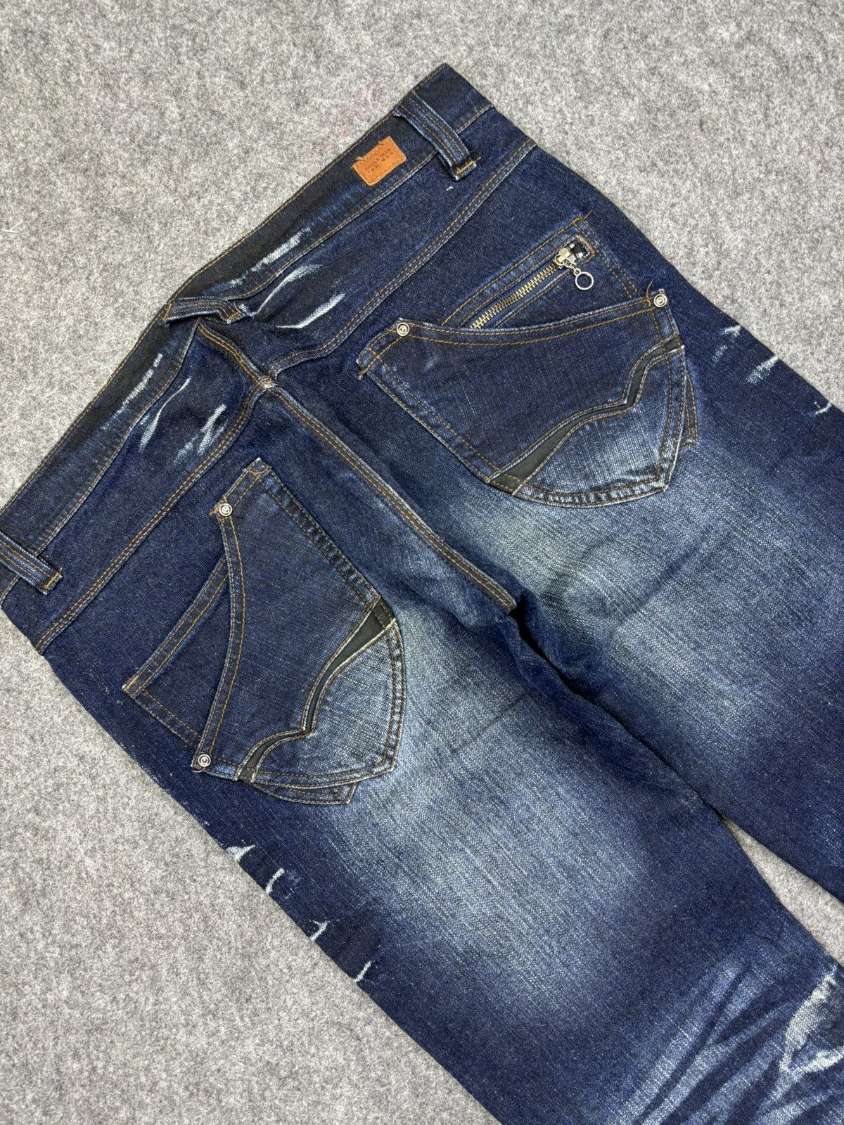 Japanese Brand 💥FLARE🔥Insane NCFM Japan Stone Wash Flare Jeans F714 Size US 36 / EU 52 - 18 Thumbnail