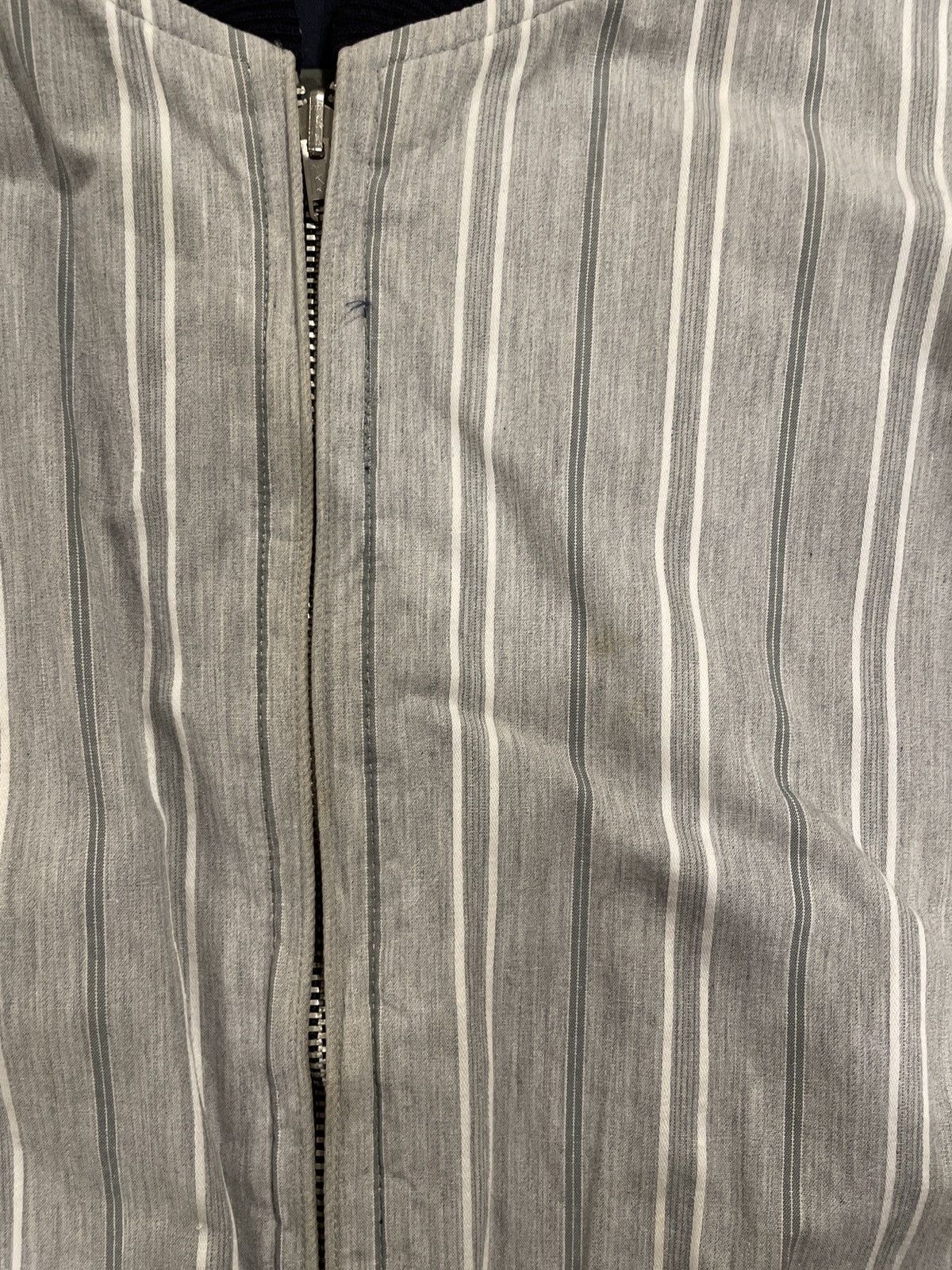 Comme des Garcons × Comme des Garcons Homme CDG Reversible Bomber Navy/Gray Striped Size US M / EU 48-50 / 2 - 12 Thumbnail