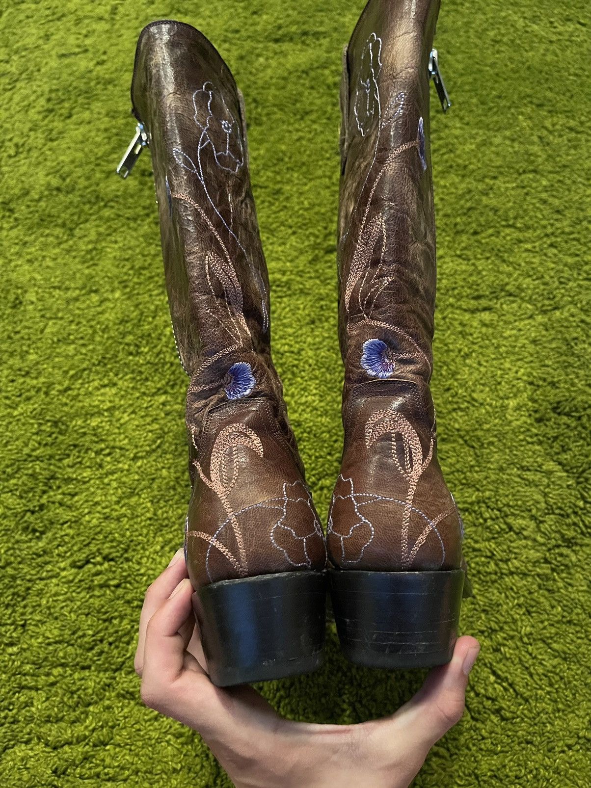 Cowboy Equipment × Genuine Leather × Old Gringo Old Gringo western cowboy floral embroidered boots Size US 8 / IT 38 - 5 Thumbnail