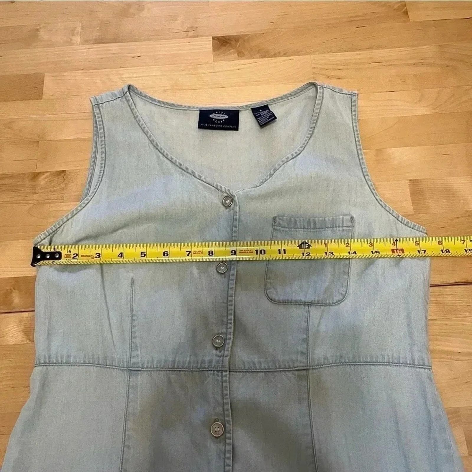 Liz Claiborne Crazy Horse by Liz Clairborne Women Maxi Denim Dress Sz 8 Size M / US 6-8 / IT 42-44 - 9 Thumbnail