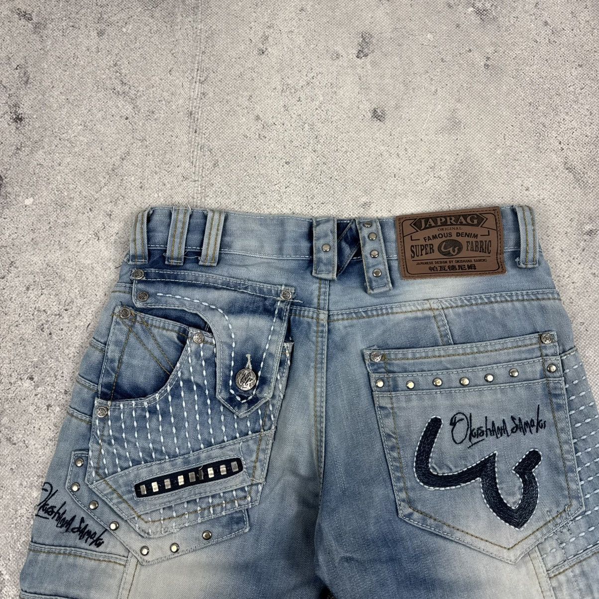 Japanese Brand J Rag Straight Patchwork Multipocket Y2K Denim Jeans Size US 29 - 8 Thumbnail