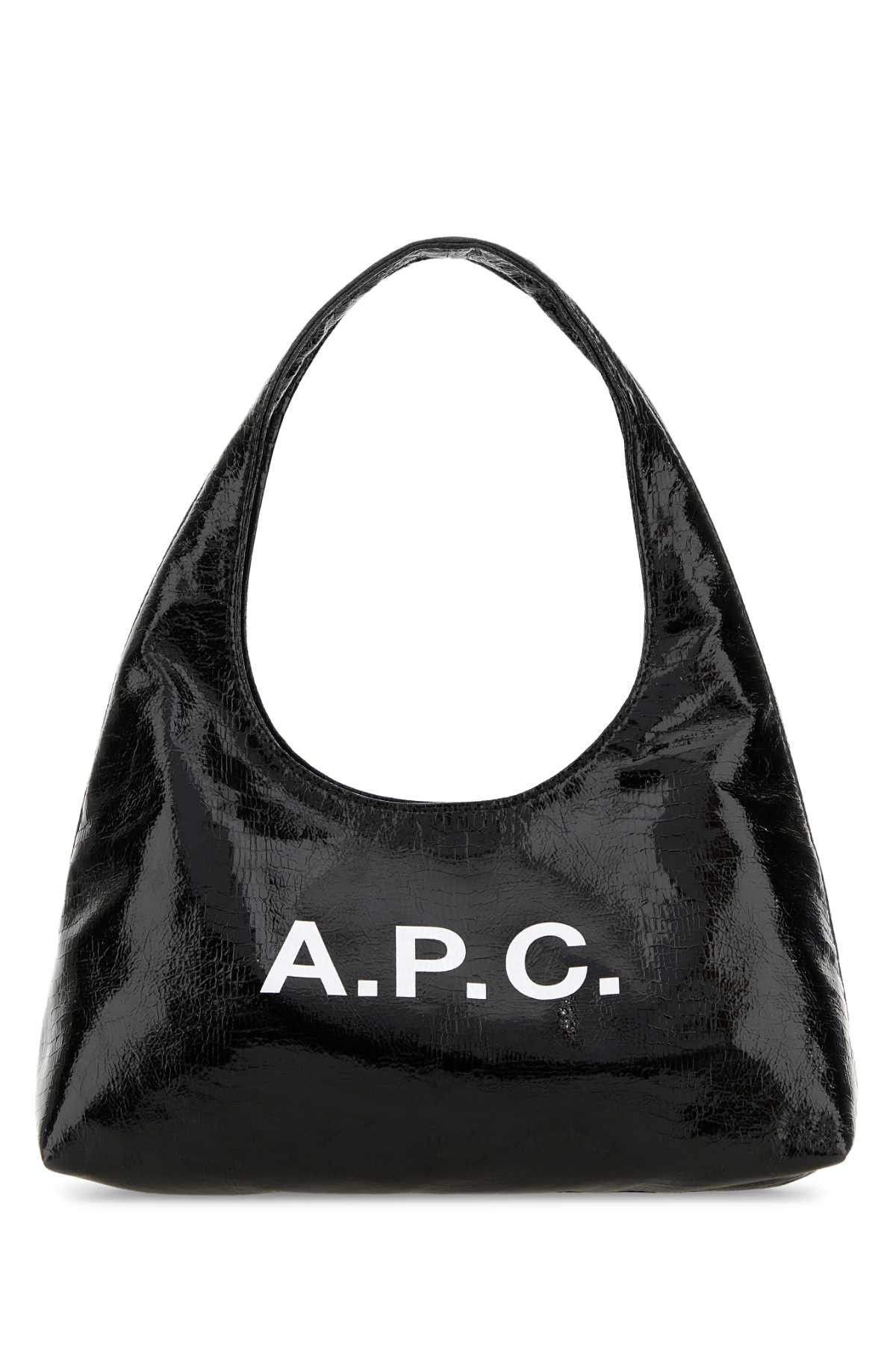 A.P.C. Black Synthetic Leather Small Ninon Shoulder Bag Size ONE SIZE - 1 Thumbnail