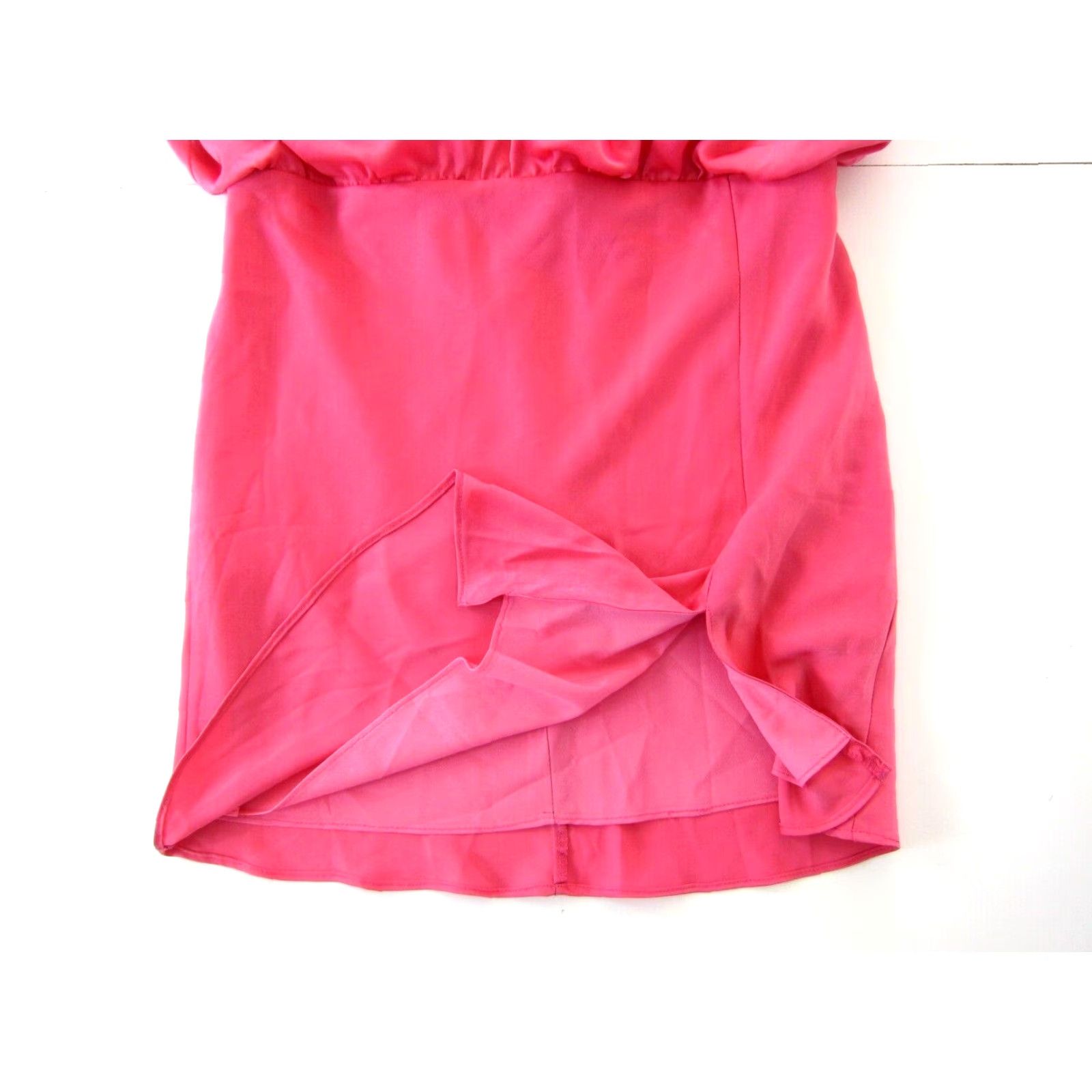 Vintage DO+BE Pink Silky Sleeveless High Neck Sheath Cocktail Prom Dress M Size M / US 6-8 / IT 42-44 - 7 Thumbnail