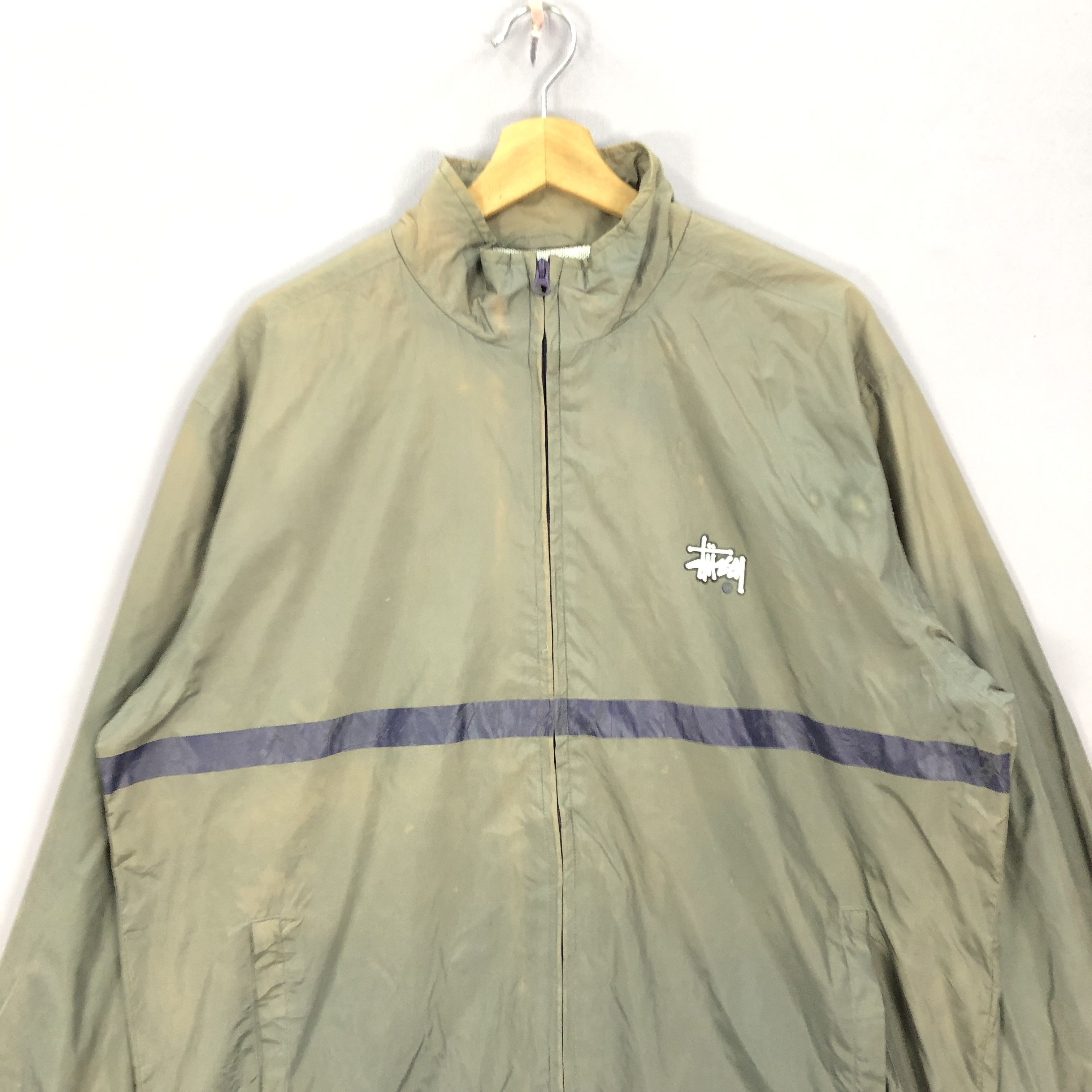 Stussy × Vintage Vintage 90s Faded Stussy Dice Windbreaker Jackets Size US L / EU 52-54 / 3 - 2 Thumbnail