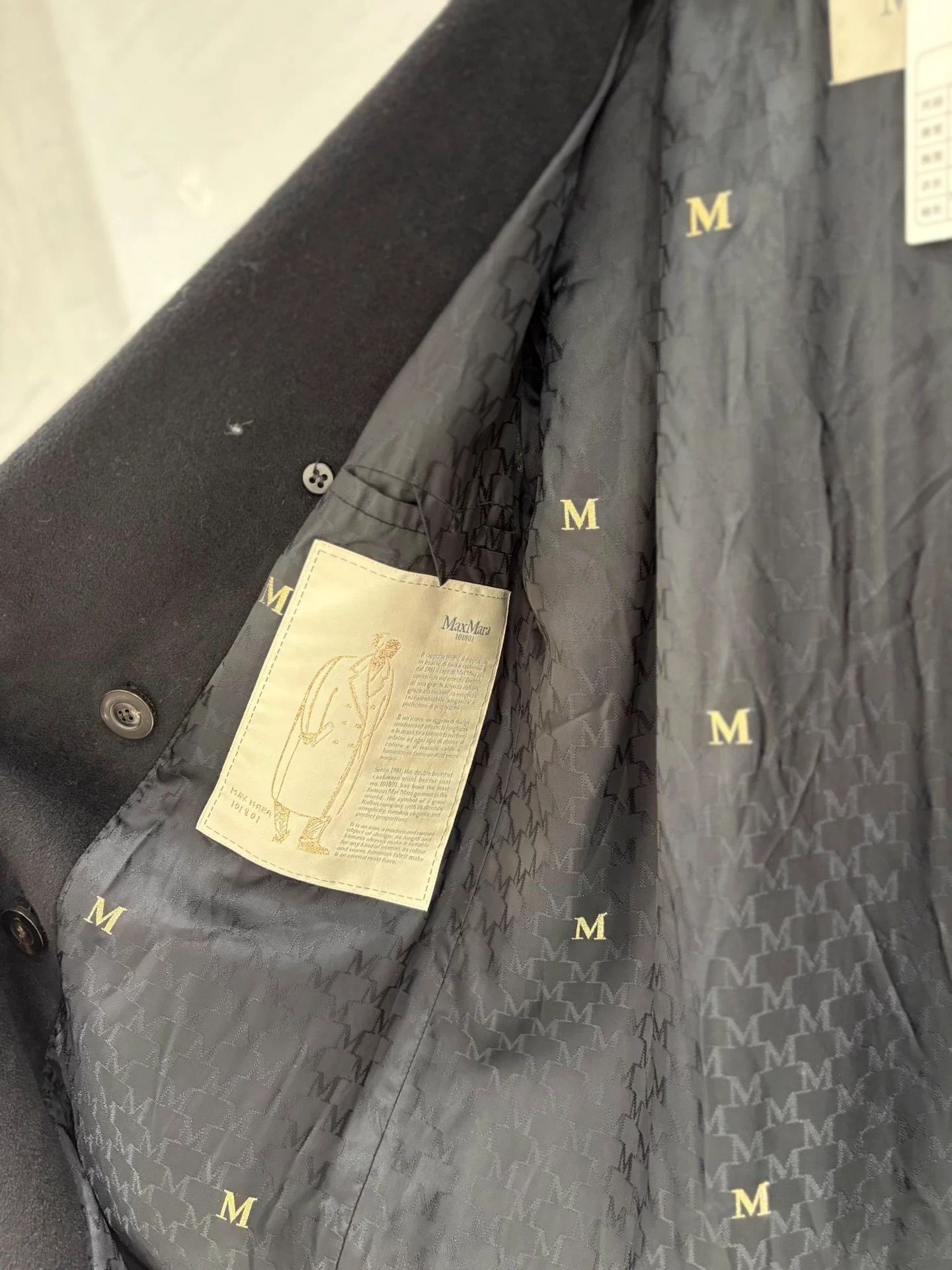 Max Mara Maxmara 101801 Black Coat 32 Vintage Unworn Size XXS / US 00 / IT 34 - 4 Thumbnail