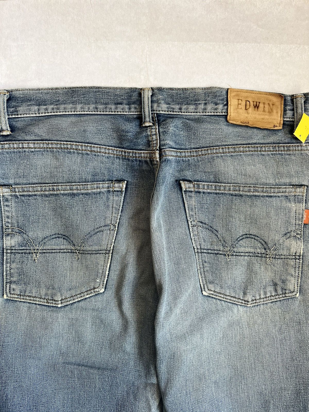 Edwin Edwin 505z Orange Selvedge Distressed Denim Size US 37 - 15 Thumbnail