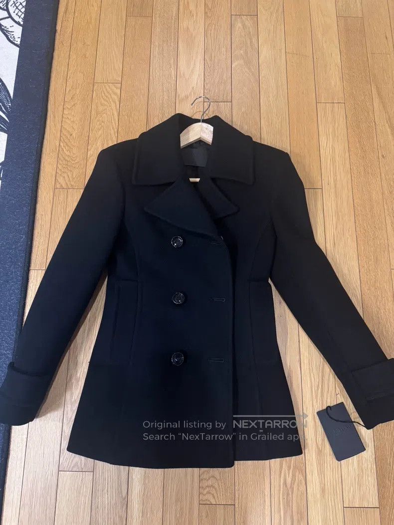 Valentino Valentino Wool black double-breasted coat Size XXS / US 00 / IT 34 - 1 Thumbnail