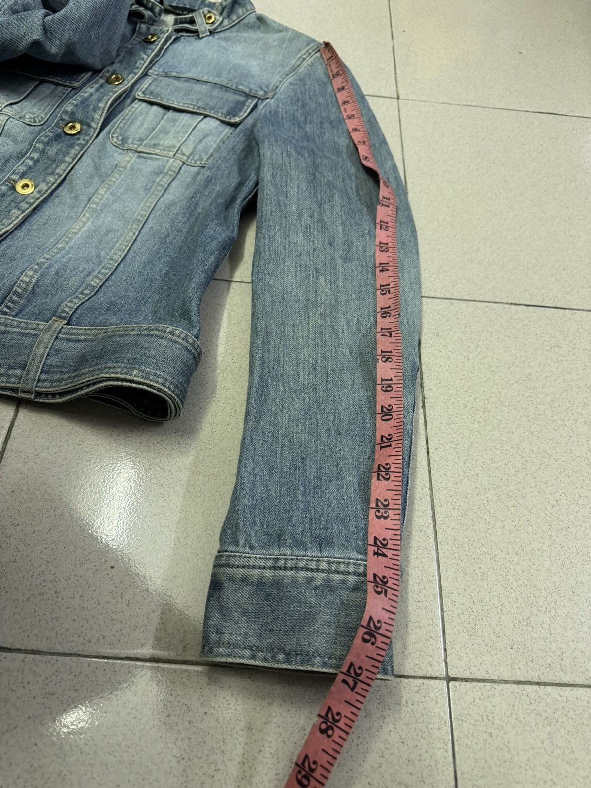 Gucci VINTAGE 2004 GUCCI X TOM FORD BAMBOO BELT DENIM JACKET Size M / US 6-8 / IT 42-44 - 14 Thumbnail
