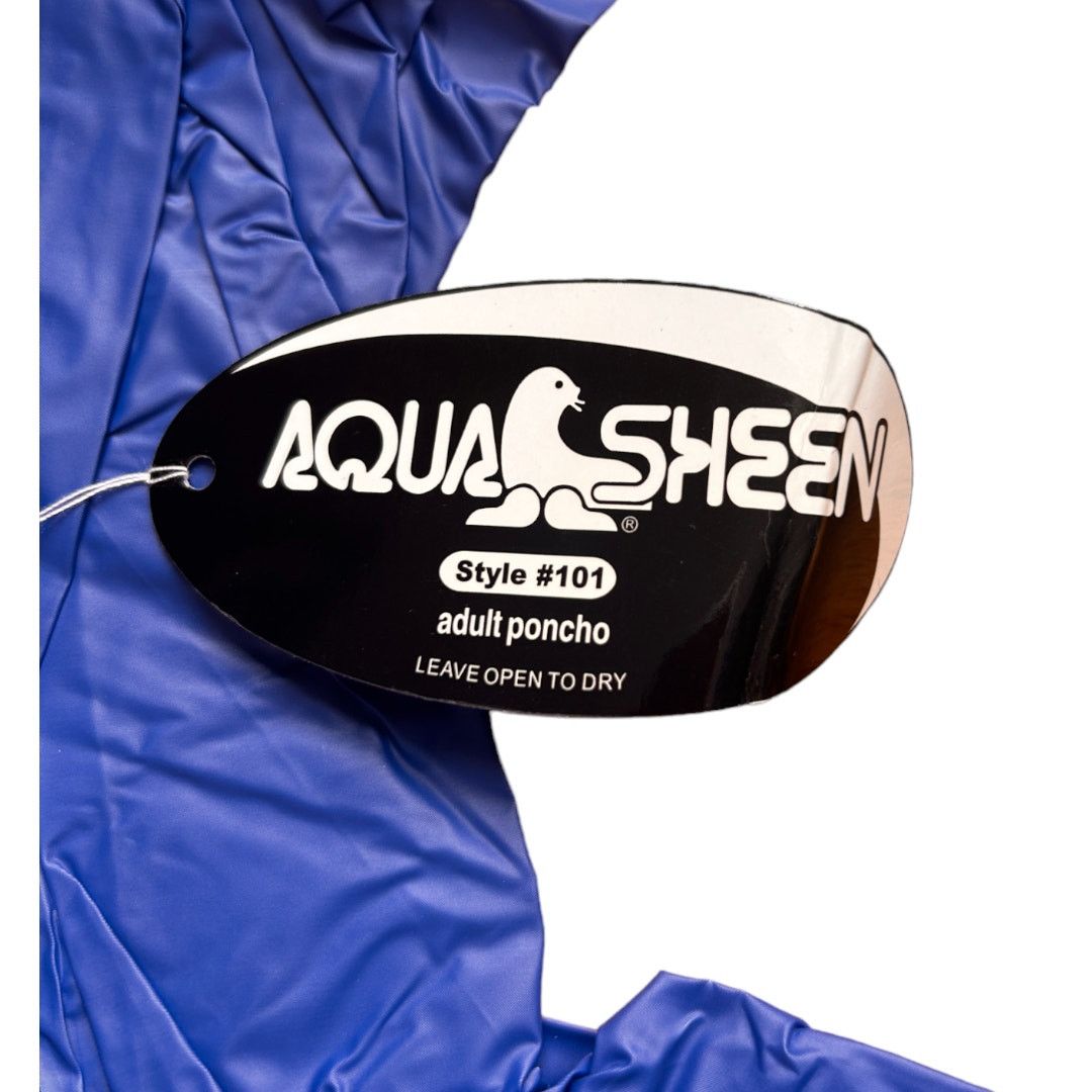 Other Boston Breakers Blue Aqua Sheen Adult Rain Poncho *New* Size US L / EU 52-54 / 3 - 3 Thumbnail