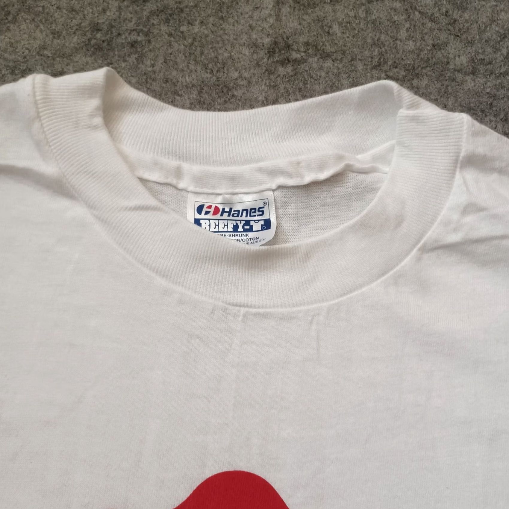 Hanes VINTAGE Hanes Beefy-T T-Shirt Mens M White Napa Valley Short Sleeve Graphic Print Logo 1990s USA Shirt Mens White Napa Valley Size US M / EU 48-50 / 2 - 6 Thumbnail