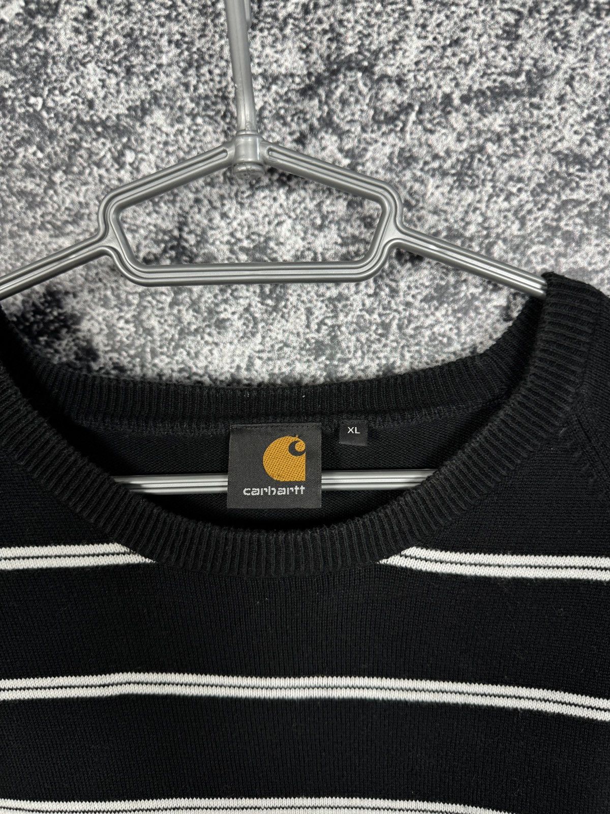 Carhartt Carhartt Shaft Ike Stripe Sweater Knit Pullover VTG Size XL Size US XL / EU 56 / 4 - 8 Thumbnail