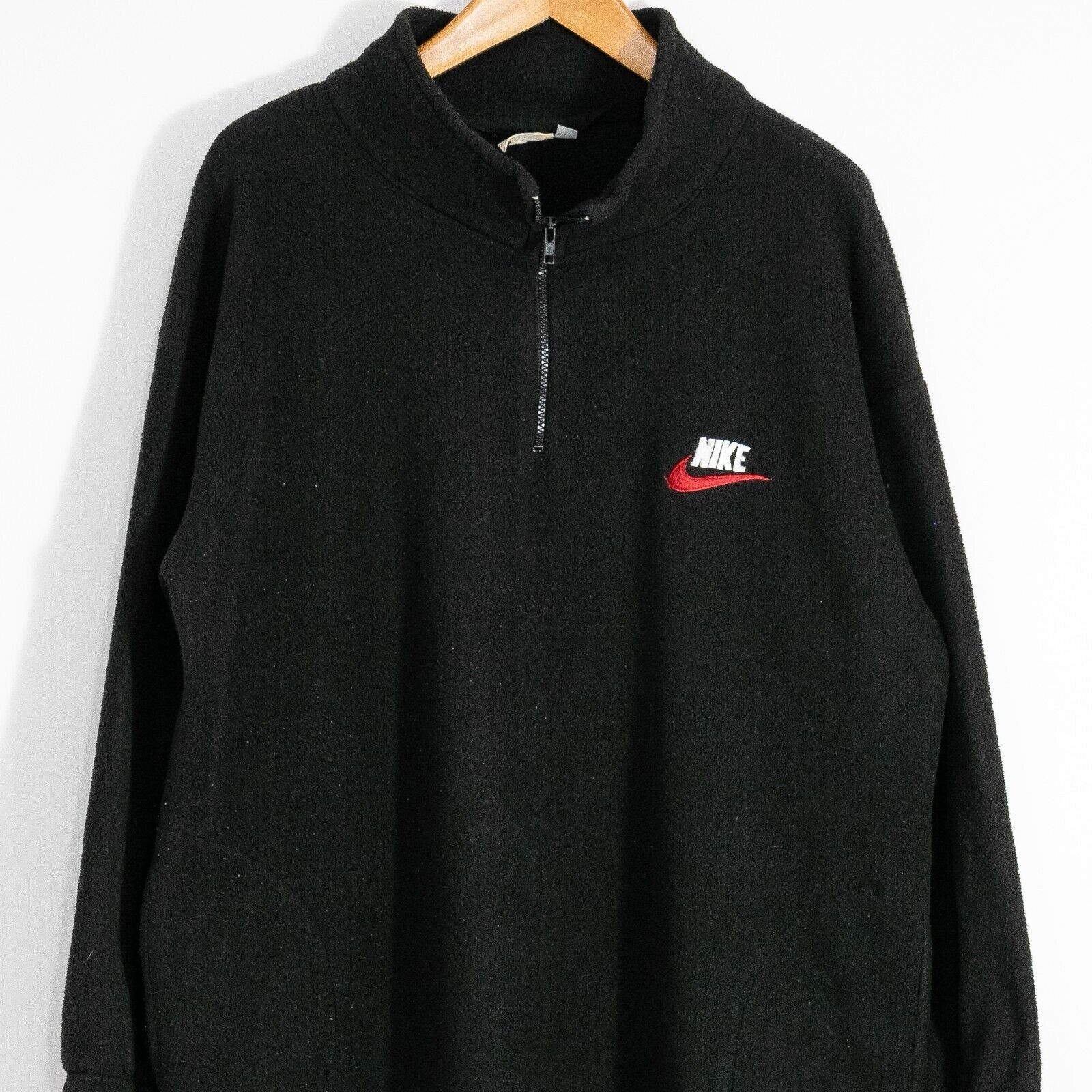 Nike Nike 80s Nike Quarter Zip Fleece Sweater Mens XL Distressed Size US XL / EU 56 / 4 - 2 Thumbnail
