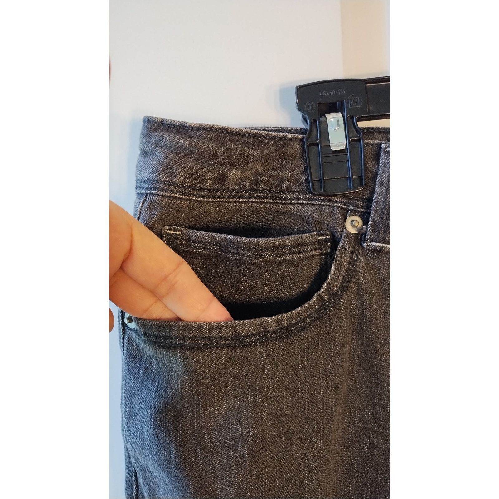 Bacco Bucci Baccini Women Stretch Straight Leg Gray Denim Jeans Size 14 Size 36" / US 14 / IT 50 - 4 Thumbnail