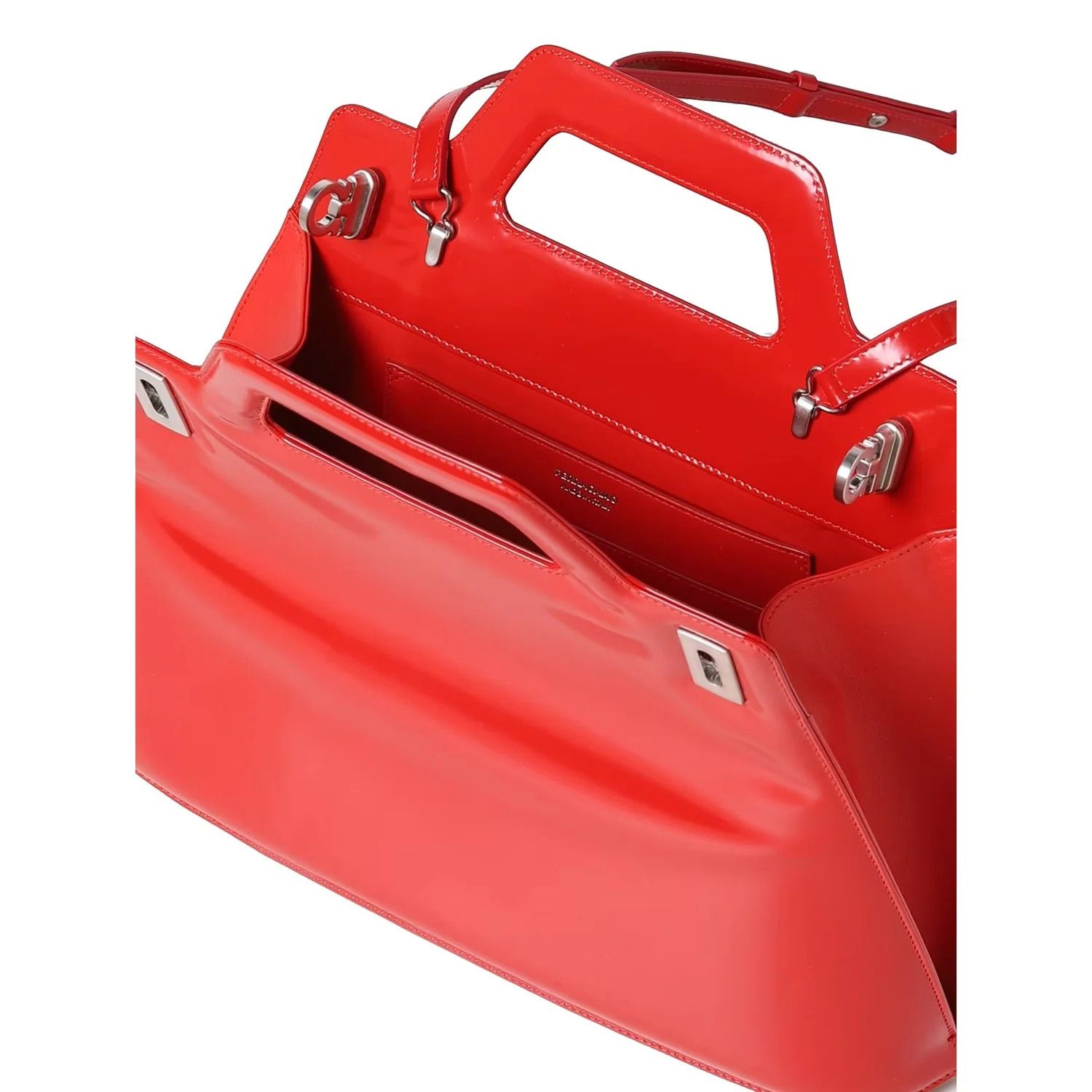 Salvatore Ferragamo o1s1rm0924 Size: OS / Wanda Handle Bag in Flame Red Size ONE SIZE - 3 Thumbnail