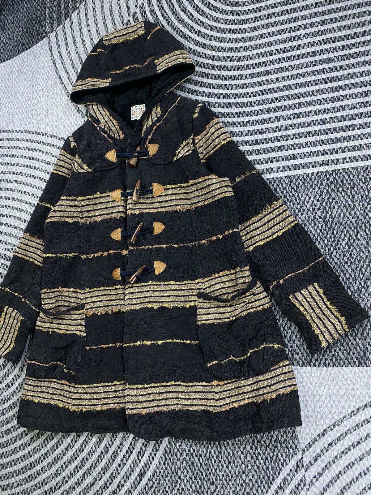 Native Vintage Titicaca Navajo Native Wool Duffle Hoodie Jacket Size US M / EU 48-50 / 2 - 4 Thumbnail