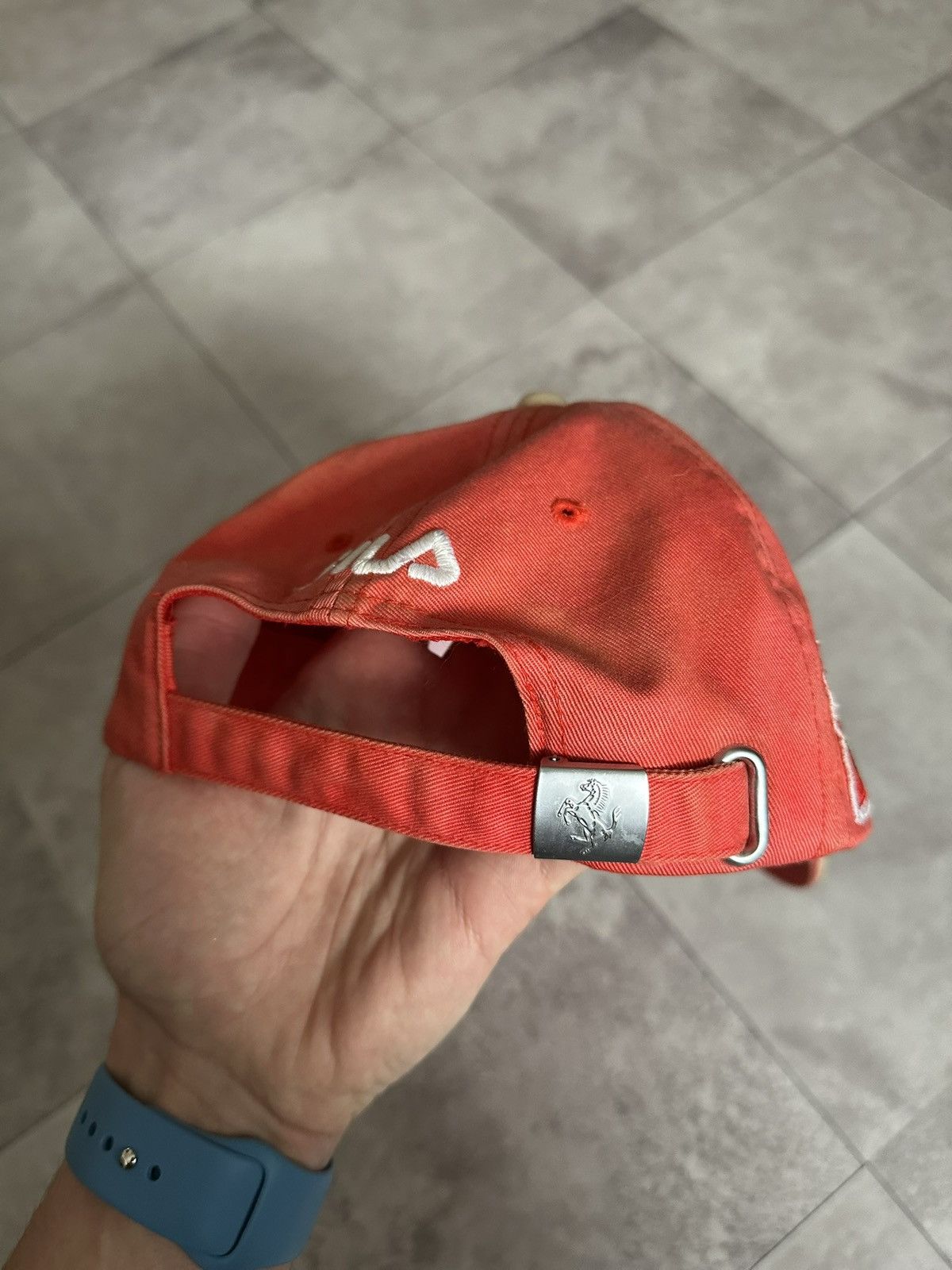Ferrari Vintage Ferarri x Fila F1 Racing Faded Official License Cap Size ONE SIZE - 6 Thumbnail