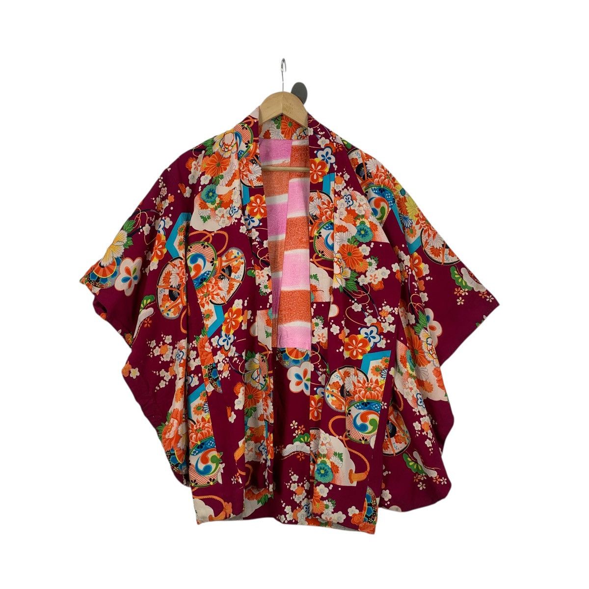 Vintage Vintage 70s KIMONO TEMPLE FLORAL JAPAN Traditional Geisha Size M / US 6-8 / IT 42-44 - 1 Thumbnail