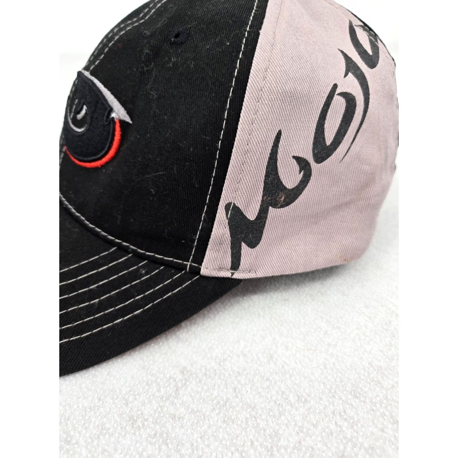 Vintage Mojo Fishing Hat Baseball Cap L/XL Adults Unisex Black Geometric Adjustable Size ONE SIZE - 6 Thumbnail