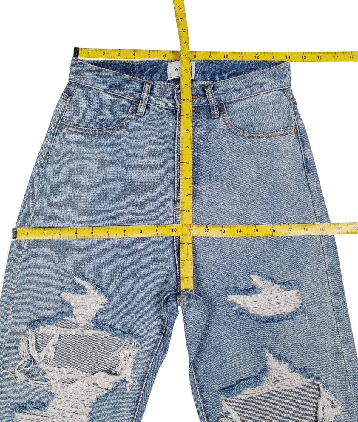 Other UK W.W.G Detail Destroyed Light Blue Women’s Jeans Size F Size 28" / US 6 / IT 42 - 10 Thumbnail