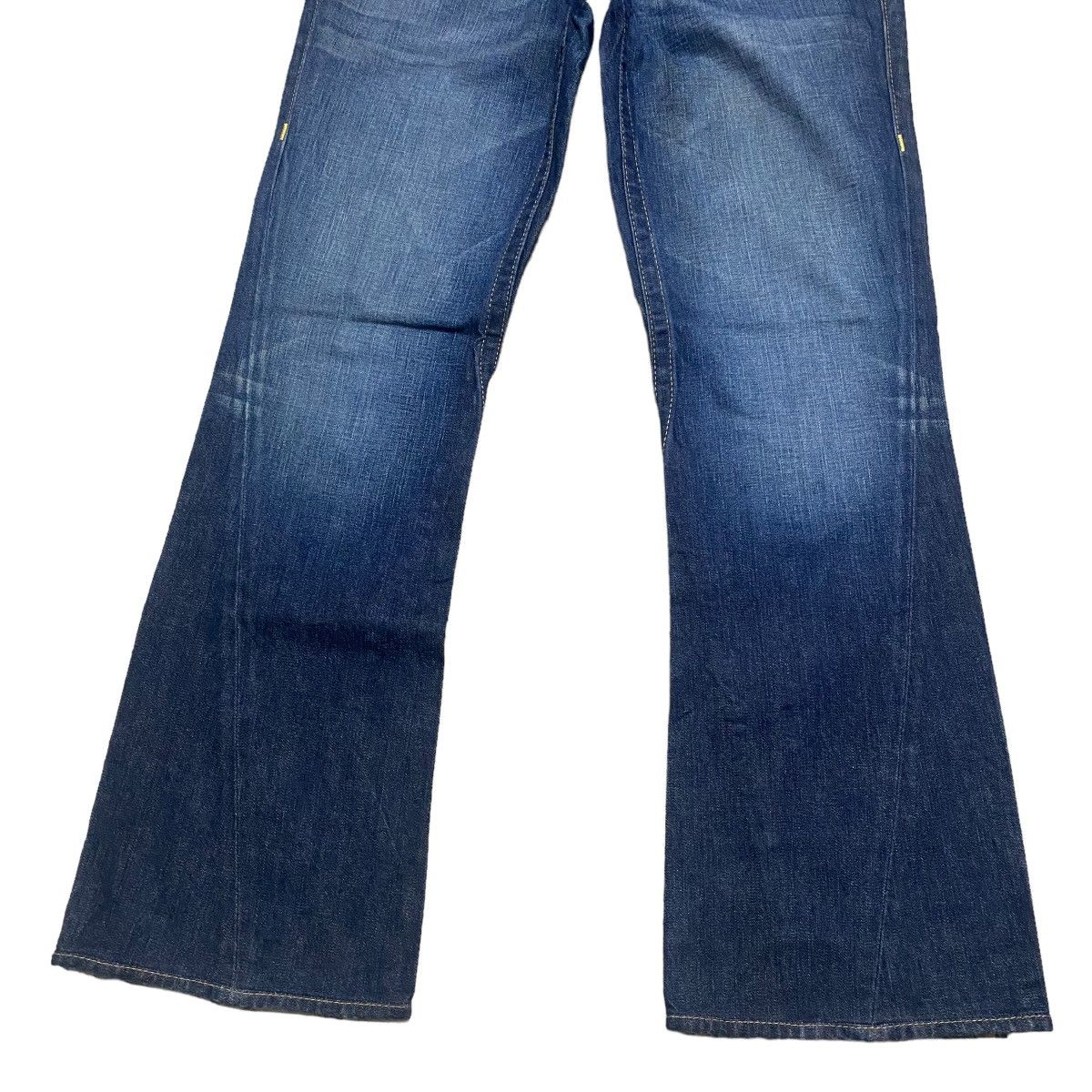 True Religion Vintage True Religion Joey Leather Flap Denim Flare Jeans Size US 31 - 6 Thumbnail