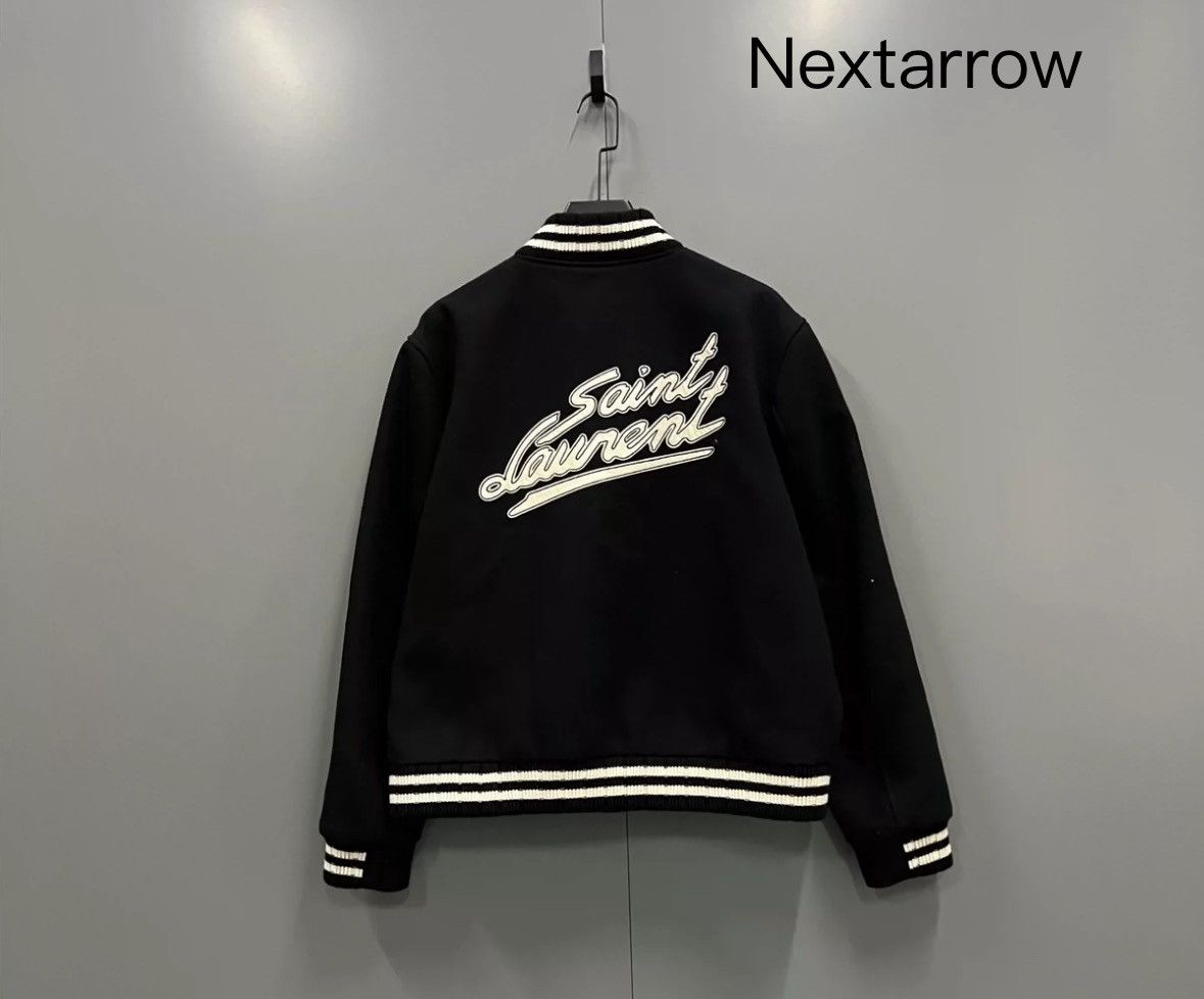 Saint Laurent Paris × Yves Saint Laurent Saint Laurent SLP black back letter jacket2412-Nextarrow Size US M / EU 48-50 / 2 - 2 Thumbnail