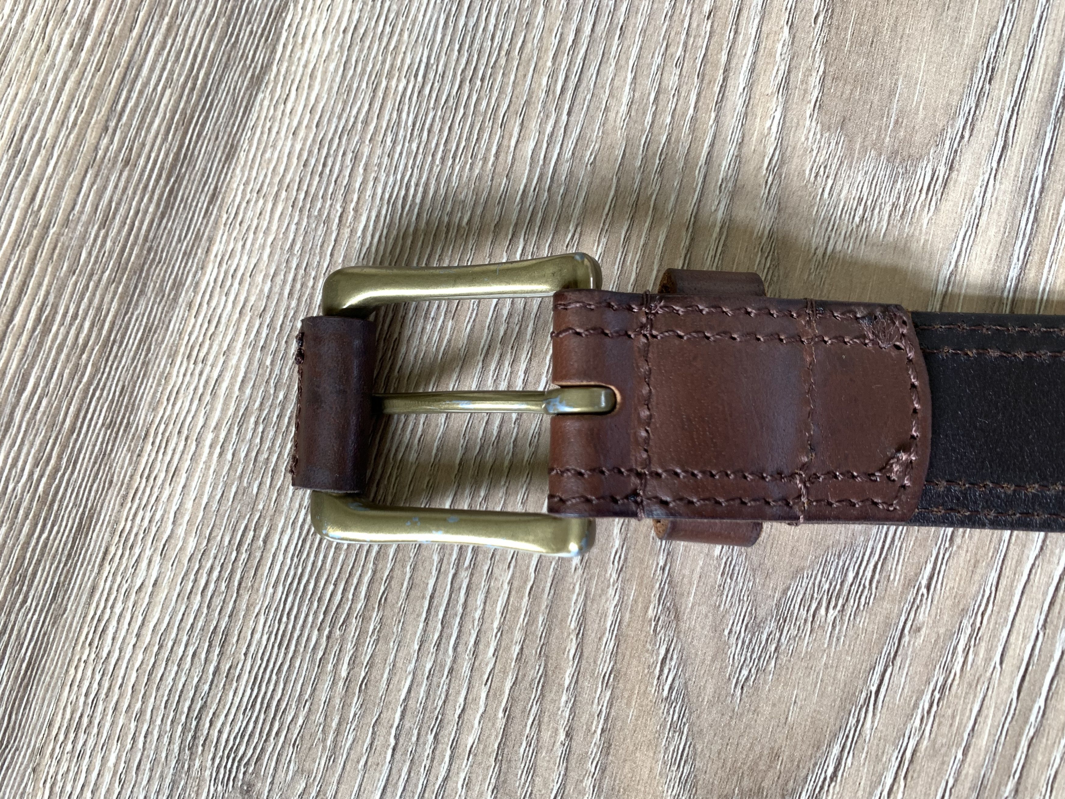 Handmade × Vintage Handmade Brown Classic Leather Belt Size ONE SIZE - 4 Thumbnail
