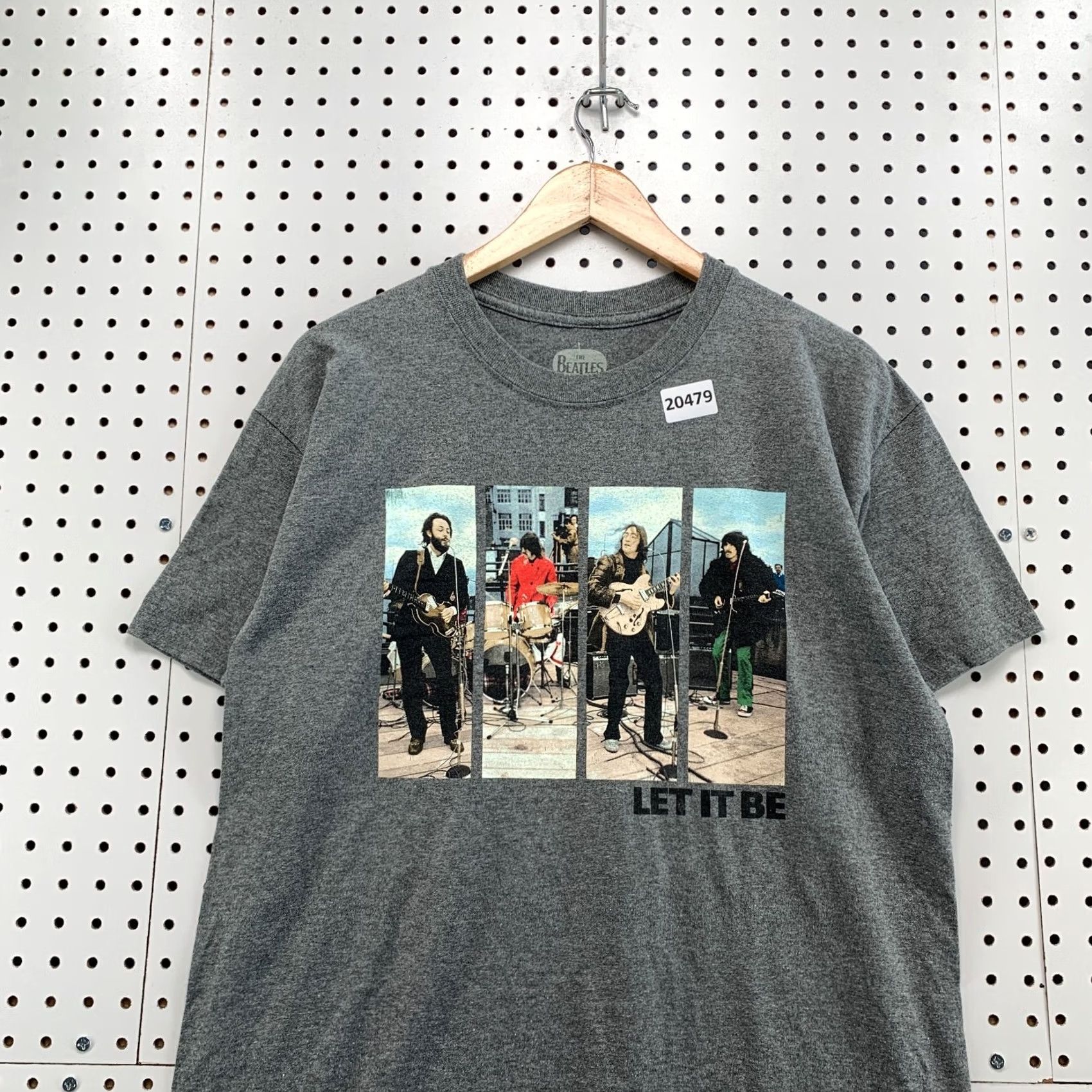 Vintage The Beatles Shirt Gray Let It Be Rock Music Band TEE Adult Large 21x29.5 Size US L / EU 52-54 / 3 - 7 Thumbnail