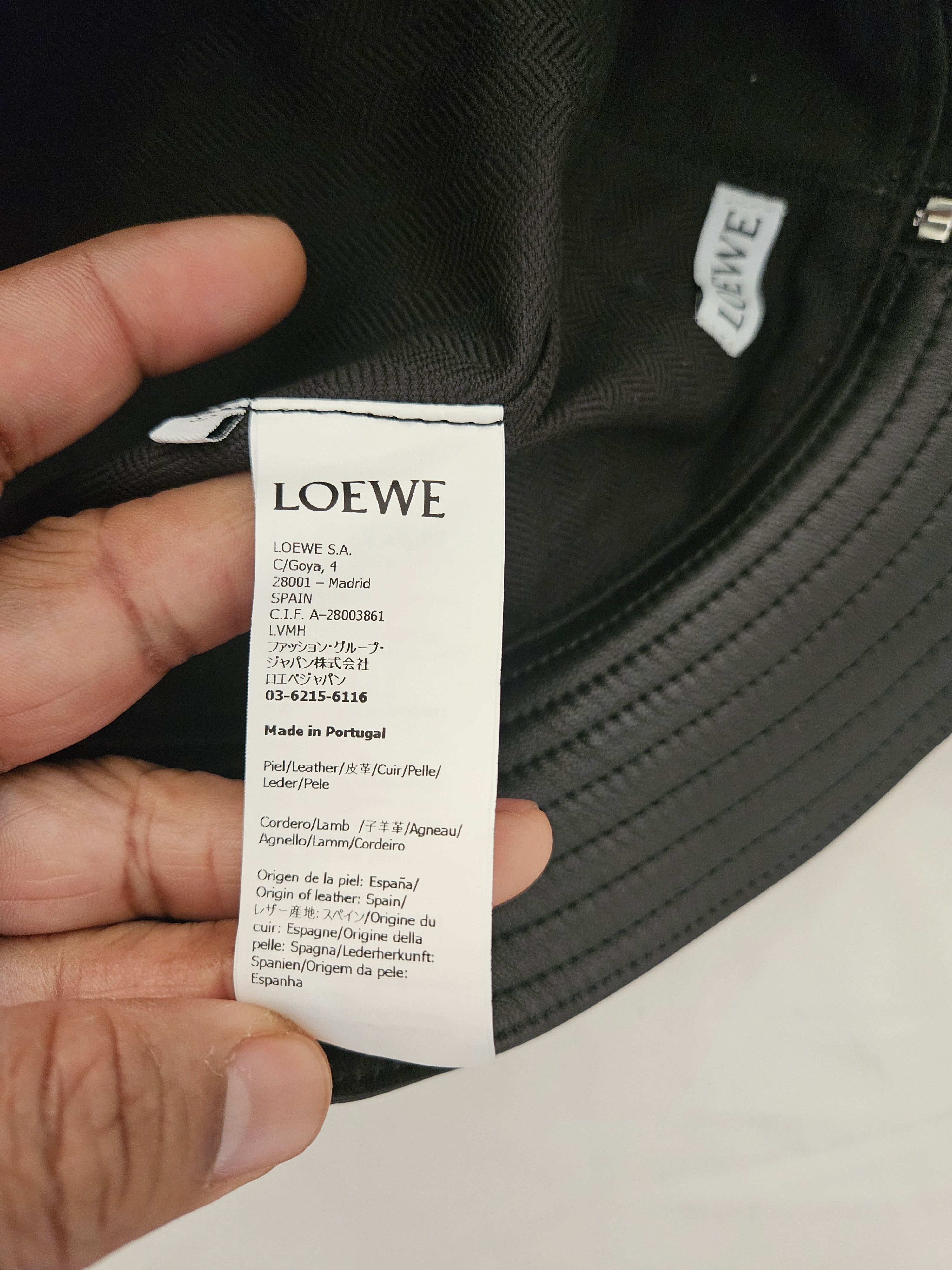 Loewe LOEWE Leather Logo Bucket Hat Size ONE SIZE - 11 Thumbnail