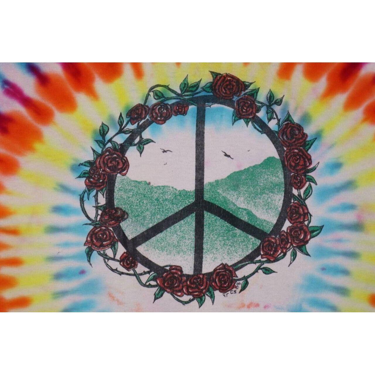 Vintage Vintage 80s Alice In Wonderland Tie dye T-shirt Sz Large Size US L / EU 52-54 / 3 - 6 Thumbnail