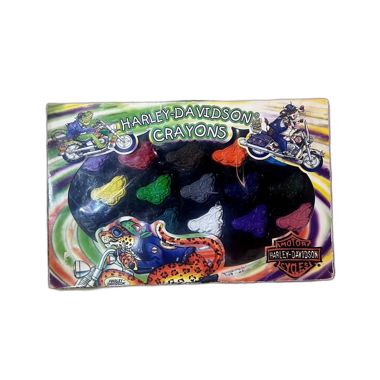 Vintage Harley-Davidson Motorcycle Shaped Crayons set of 15 Xonex 20 Size US XXS / EU 40 - 1 Thumbnail