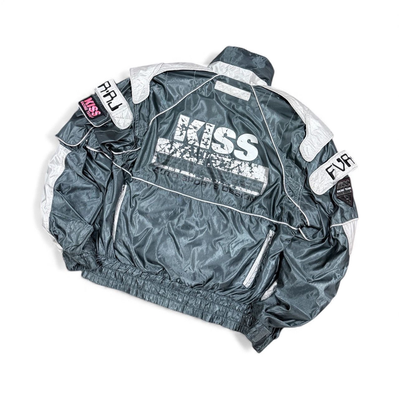 YELLOW CORN Vtg🔥Hard To Find This Color Kiss Racing Team Rider Jacket Size US L / EU 52-54 / 3 - 15 Thumbnail
