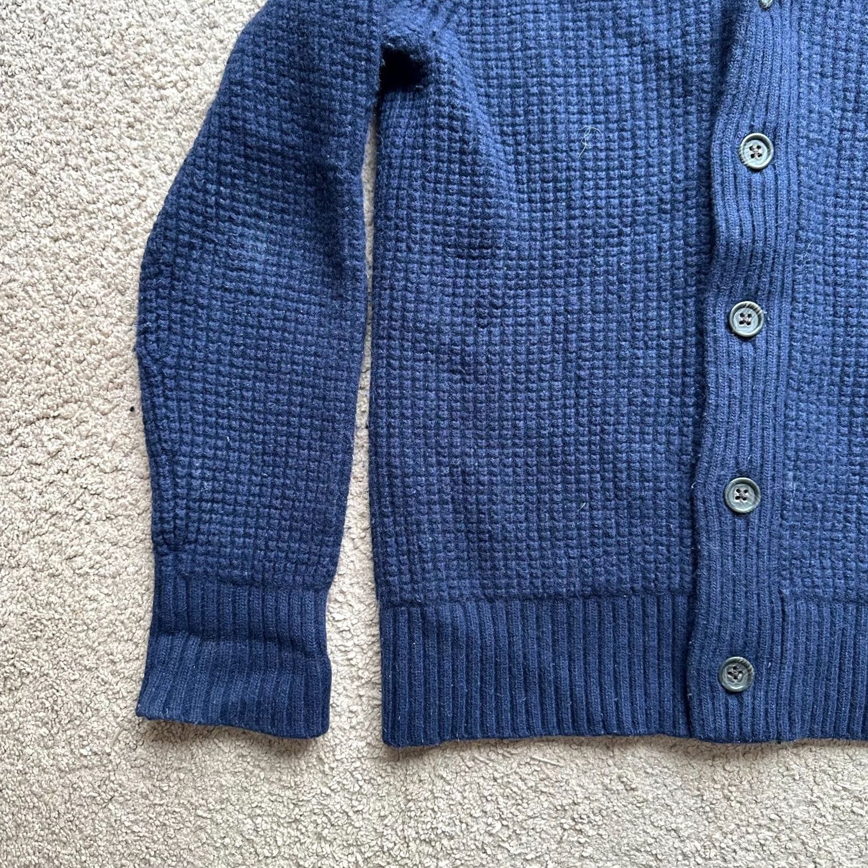 Banana Republic Banana Republic Sweater Mens Medium Wool Cardigan Navy Blue Cowl Neck Size US M / EU 48-50 / 2 - 5 Thumbnail
