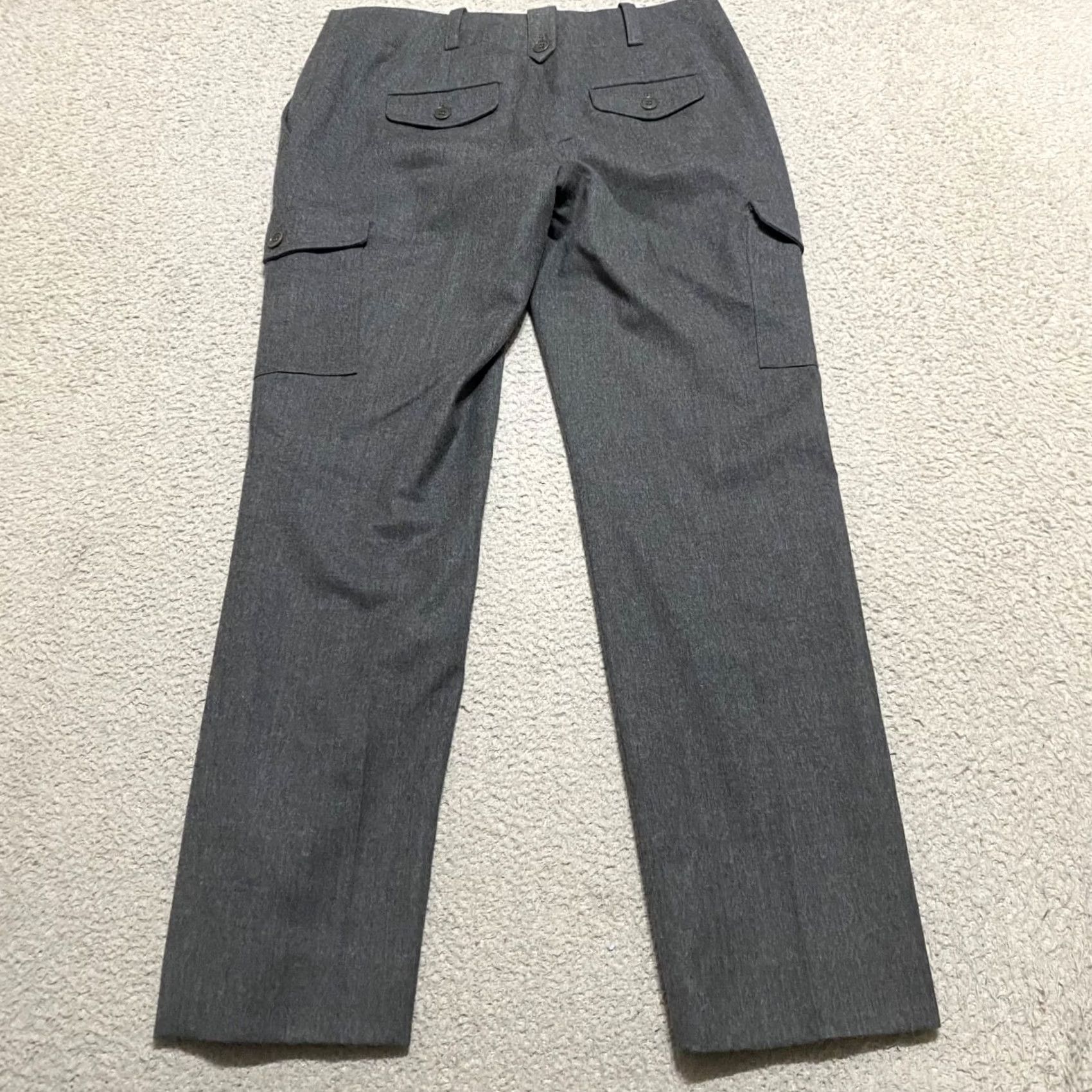 Talbots Talbots Womens 2P Dress Pants Solid Gray Signature Straight Lined Cargo Business Size 26" / US 2 / IT 38 - 2 Thumbnail