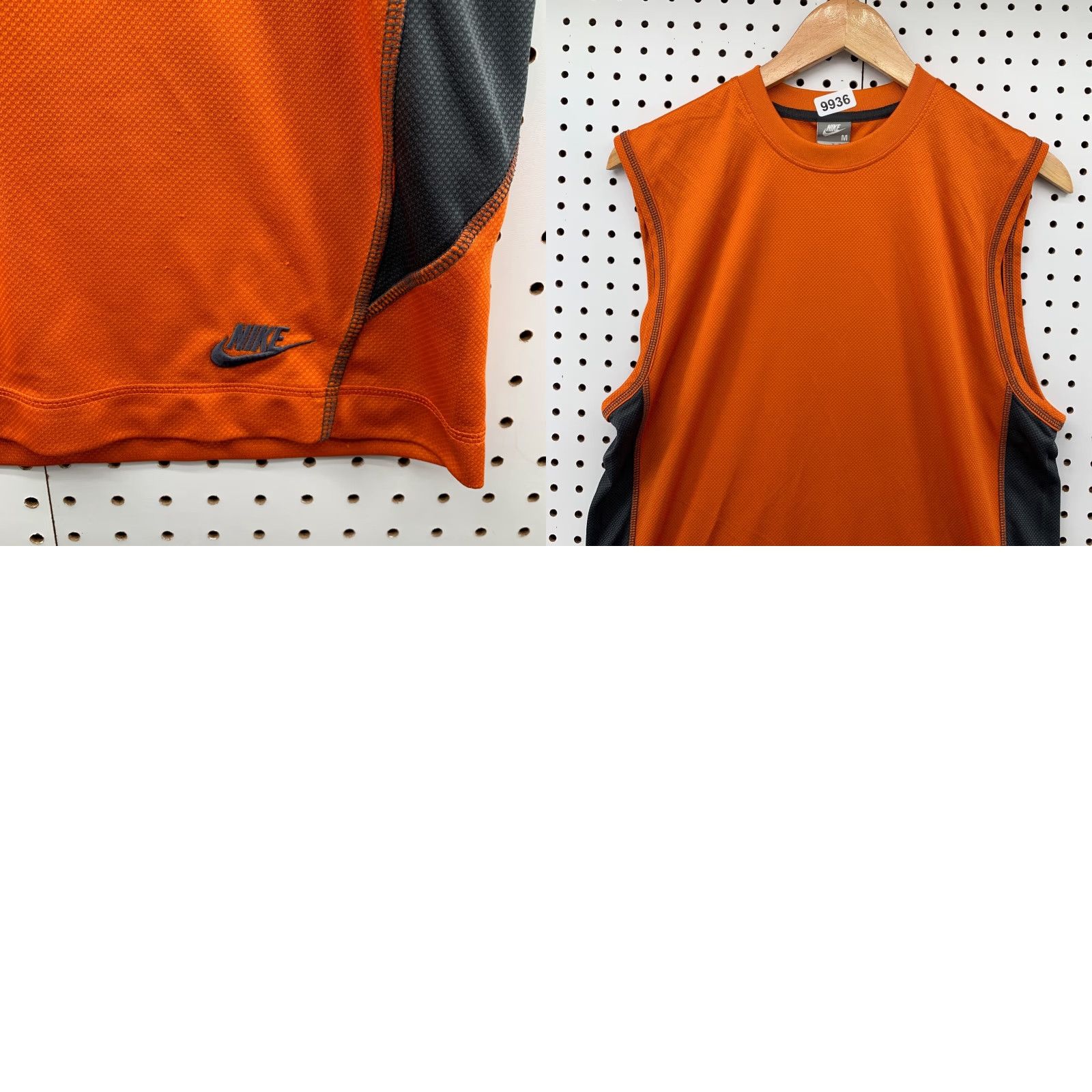 Nike VINTAGE Nike Basketball Sleeveless T-Shirt Mens Medium Orange 90s Sports Active Size US M / EU 48-50 / 2 - 8 Thumbnail