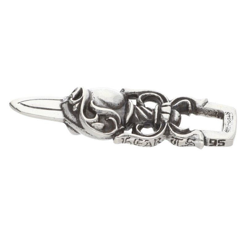 Chrome Hearts Chrome Hearts Silver Dagger Heart Necklace Size ONE SIZE - 5 Thumbnail
