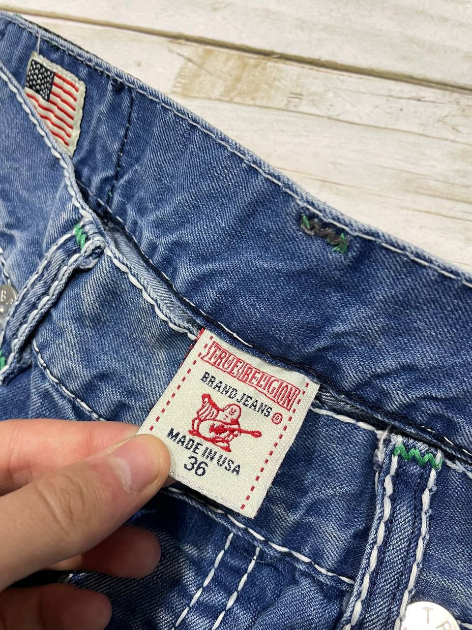 Japanese Brand Vintage True Religion Ricky Super Denim Jeans Baggy Size US 36 / EU 52 - 7 Thumbnail