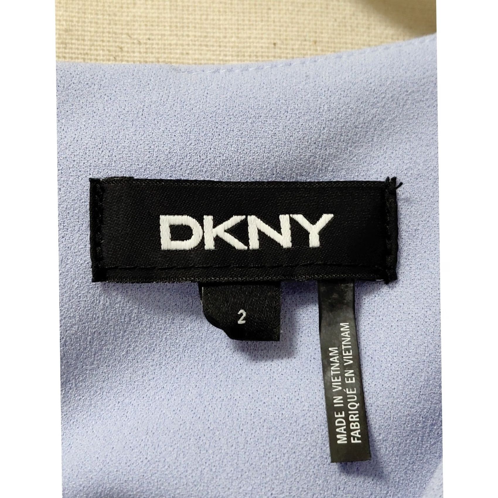 DKNY DKNY Sheath Dress Women Size 2 Light Blue Solid Knee Length 3/4 Sleeve Size XS / US 0-2 / IT 36-38 - 4 Thumbnail