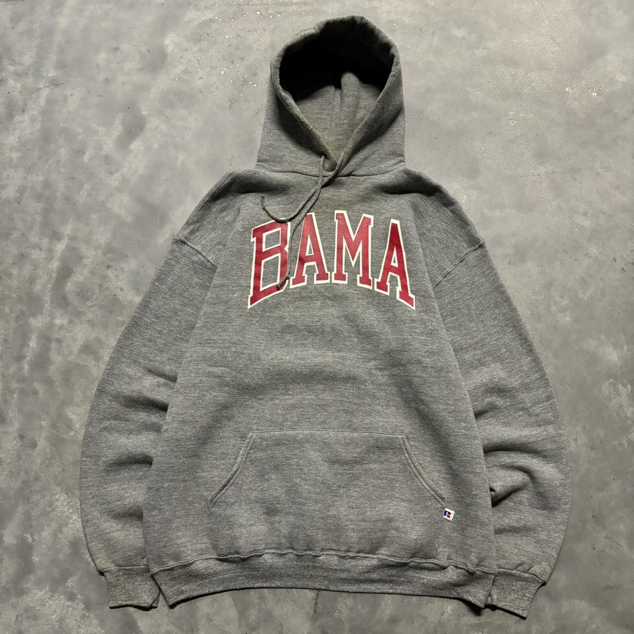 Russell Athletic × Vintage Crazy Vintage 80s Russell Athletic Made In USA Alabama College Essential Hoodie! Size US XL / EU 56 / 4 - 1 Thumbnail