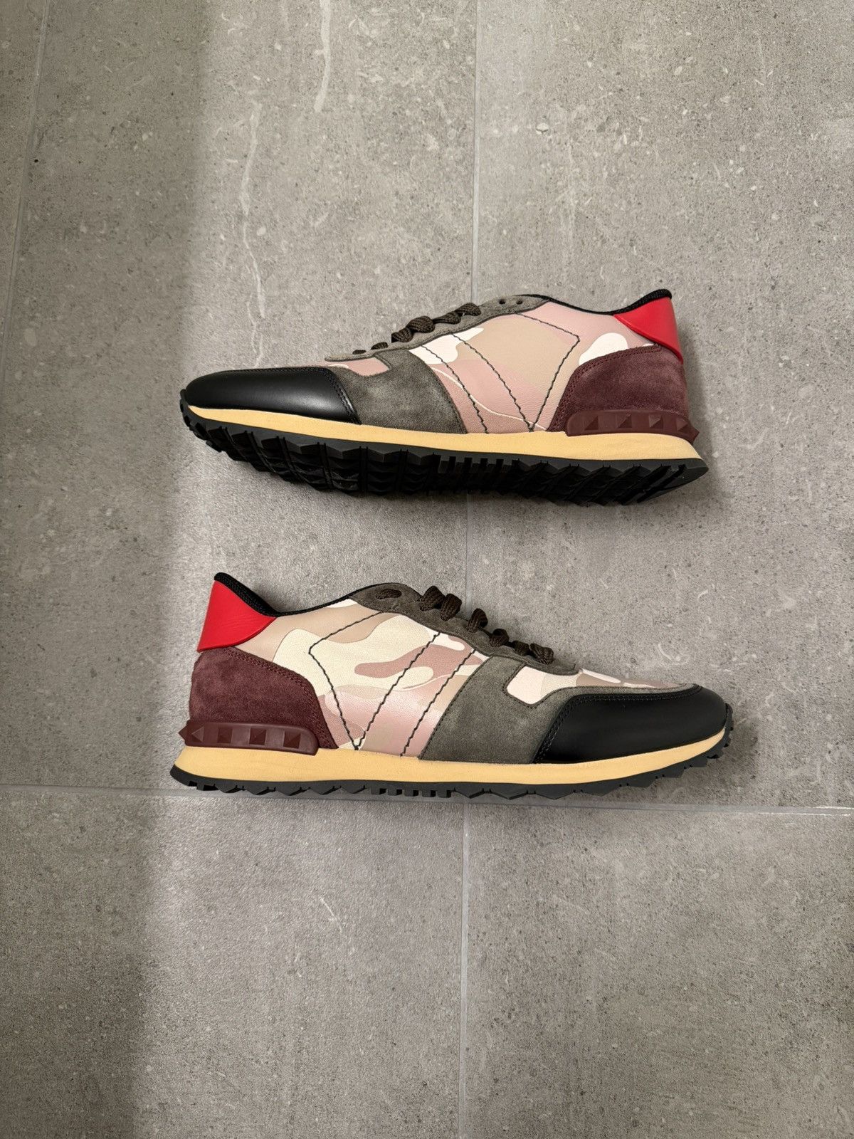 Valentino CAMOUFLAGE ROCKRUNNER SNEAKERS LEATHER & CANVAS Size US 11 / IT 41 - 8 Thumbnail
