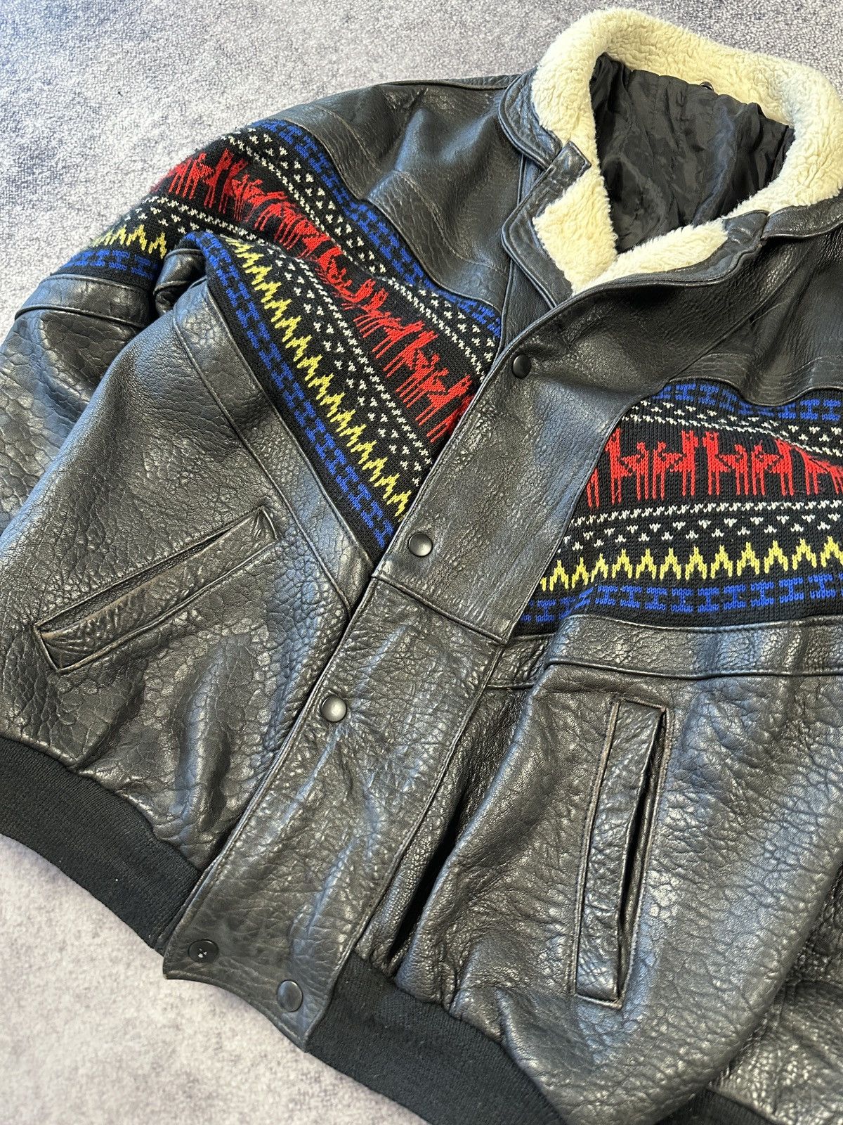 Vintage Y2K Vintage Leather Jacket Streetwear Rare Casual Black USA Size US M / EU 48-50 / 2 - 2 Thumbnail