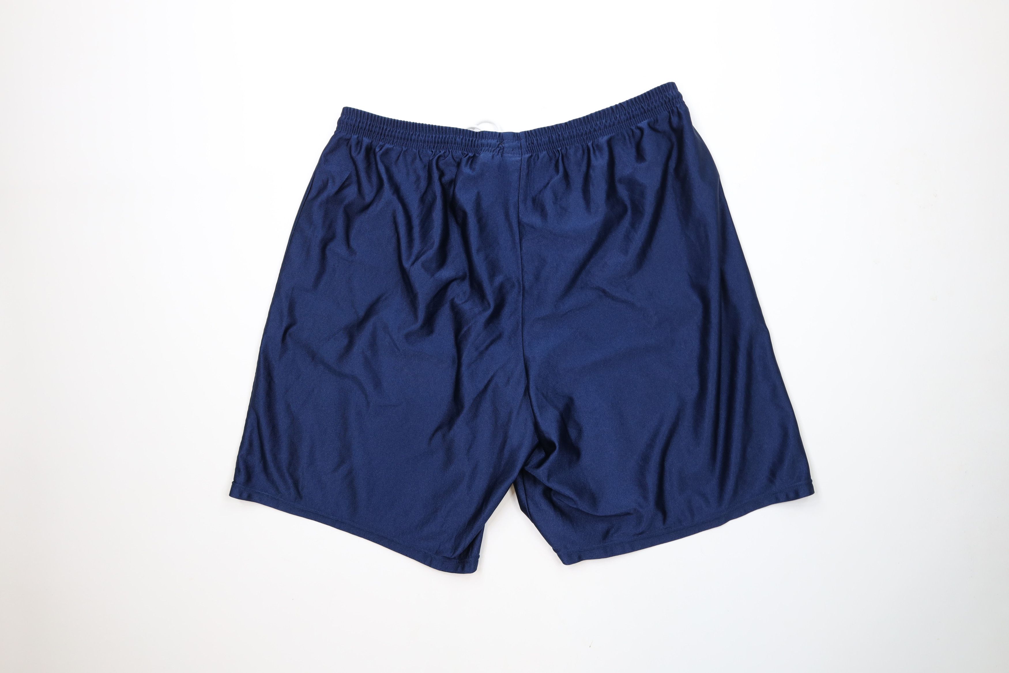 Nike × Vintage Vintage 90s Nike Scott Mini Swoosh Gym Shorts Blue USA Size US 36 / EU 52 - 10 Thumbnail