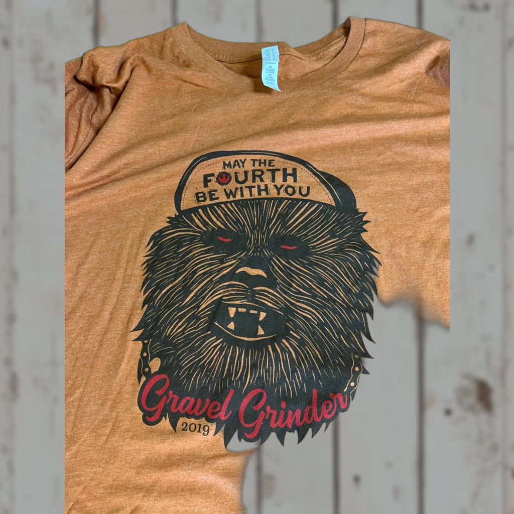 Vintage Mens 2XL Waterbury VT Gravel Race Cycling Brown Short Sleeve Chewbacca T-shirt Size US XXL / EU 58 / 5 - 1 Thumbnail