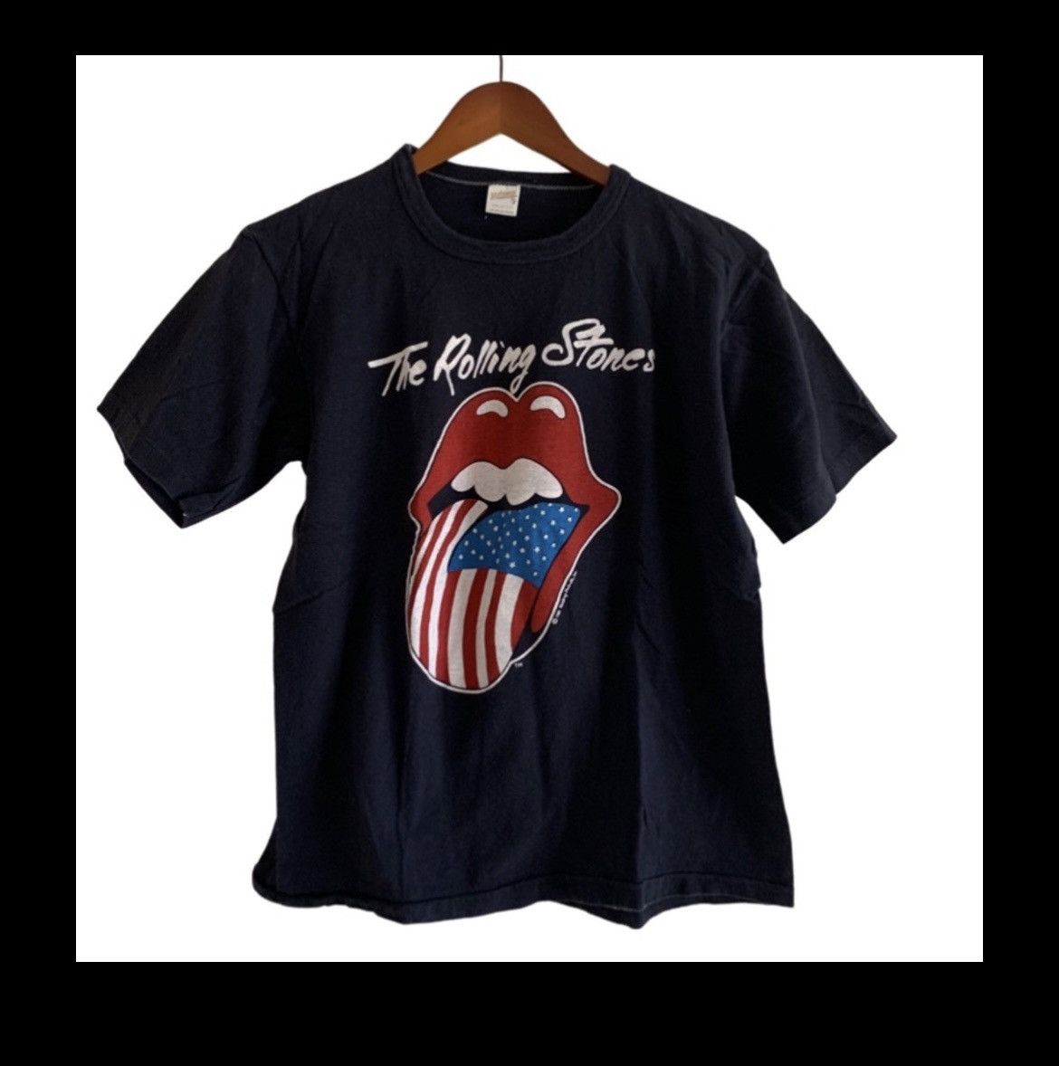 Vintage Vtg 1981 Rolling Stones North American Tour Black T-Shirt Size M / US 6-8 / IT 42-44 - 4 Thumbnail