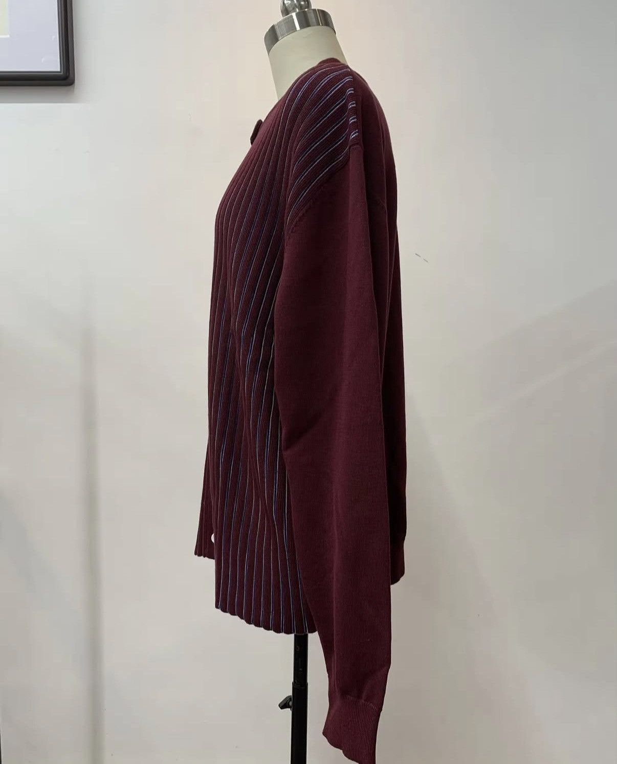 Other × Vintage Striped Red Cardigan Size US M / EU 48-50 / 2 - 2 Thumbnail